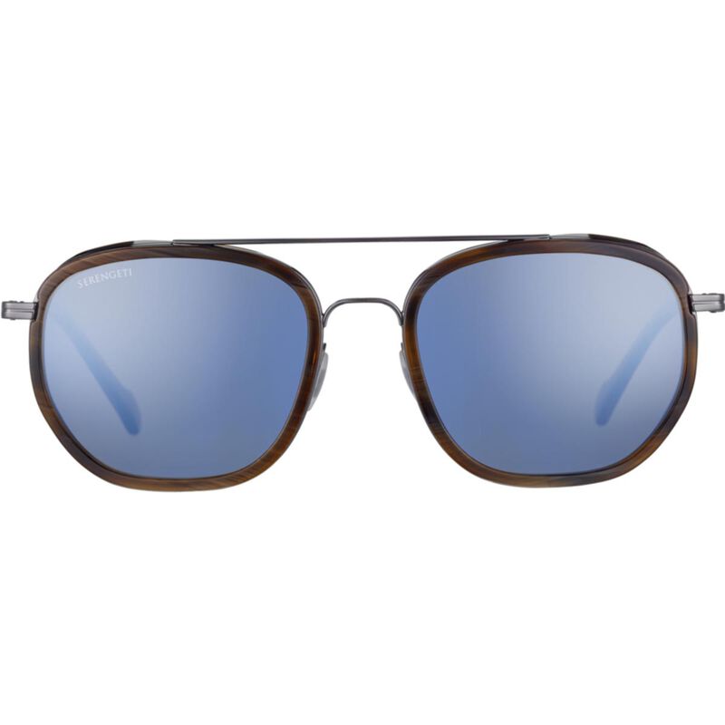 BORON, Brown Buffalo Acetate with Shiny Gunmetal Metal-Mineral Polarized 555nm Blue Cat 2 to 3, hi-res image number null